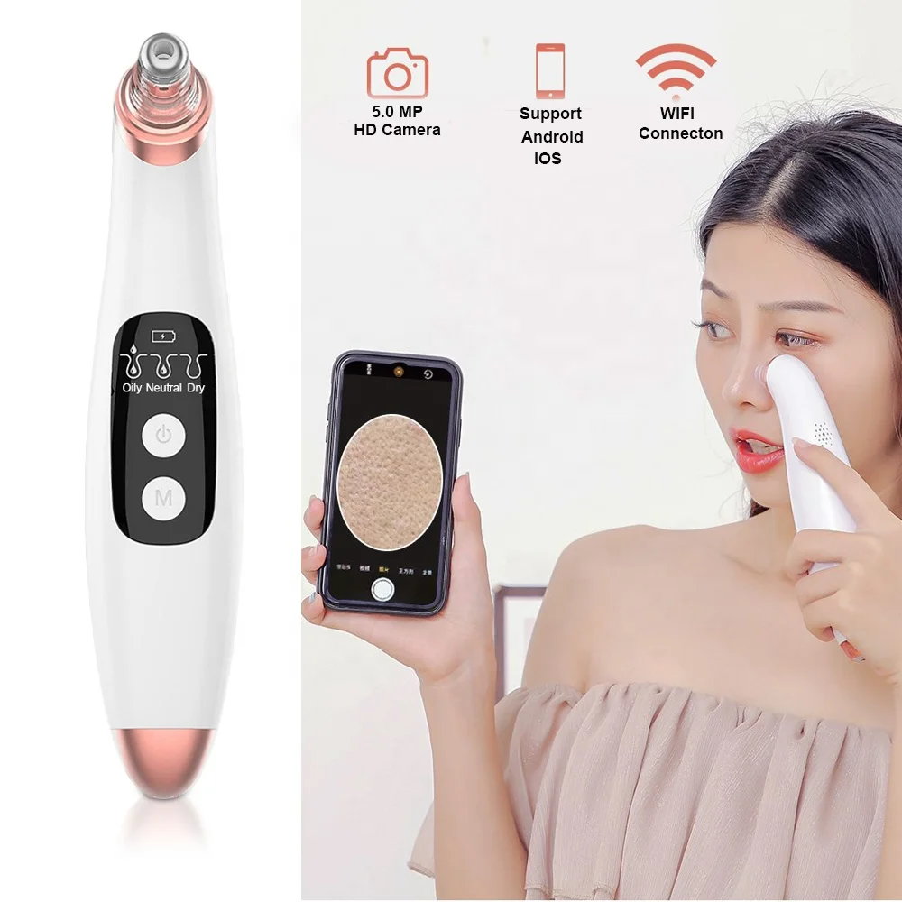 20X Microscope App Visual blackhead remover 2021 Replaceable blackhead remover vacuum with camera