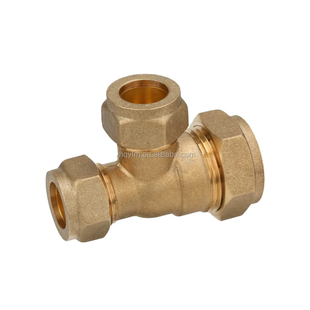 Тройник латунные компрессионные фитинги сантехнические фитинги высокого качества