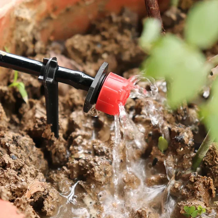 8 Holes Garden Irrigation Sprinkler 1/4 Inch Hose Drip Irrigation System Agriculture Watering Emitter Adjustable Dripper