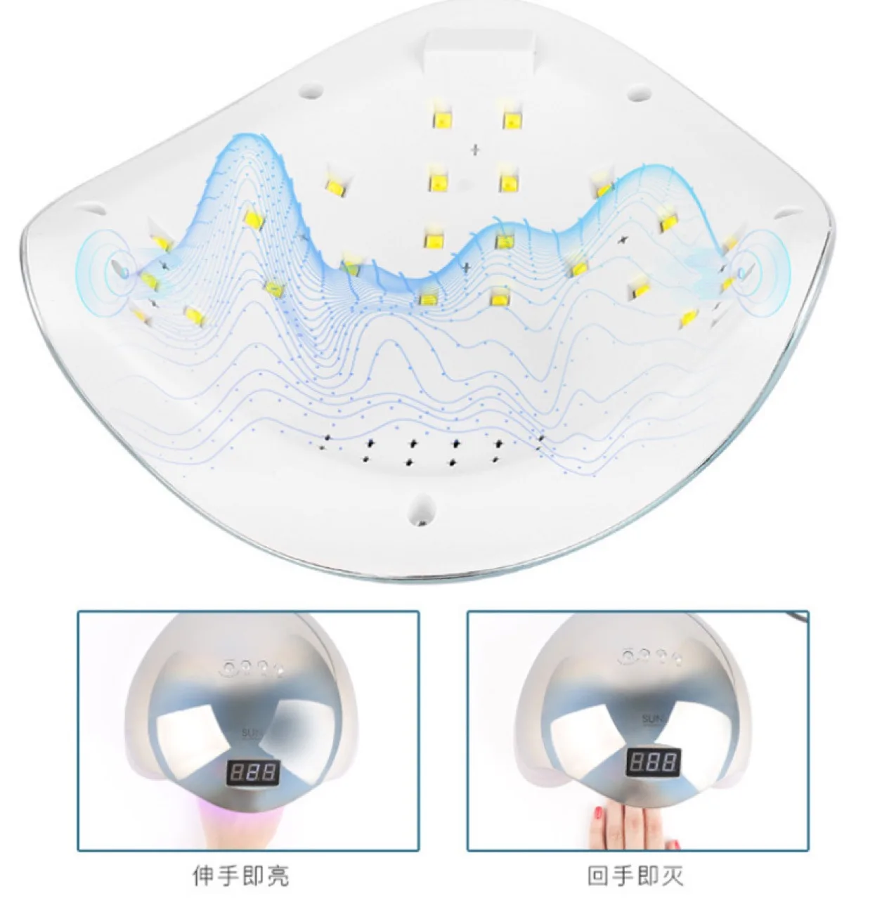 nail supplies Gel Polish Dryer sunx 54w 48w manicure machine Uv Led Nail Lamp Pink Removeable