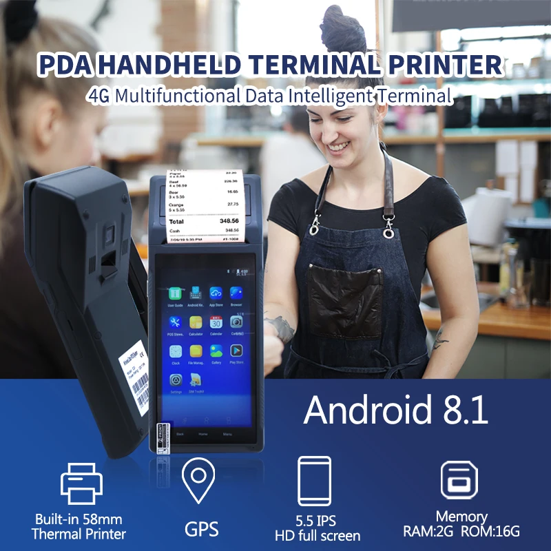 ITCF1H  5.5'  4+64G android 11 tablet POS  4G 5G PDA NFC payment 1d scanner mobile POS