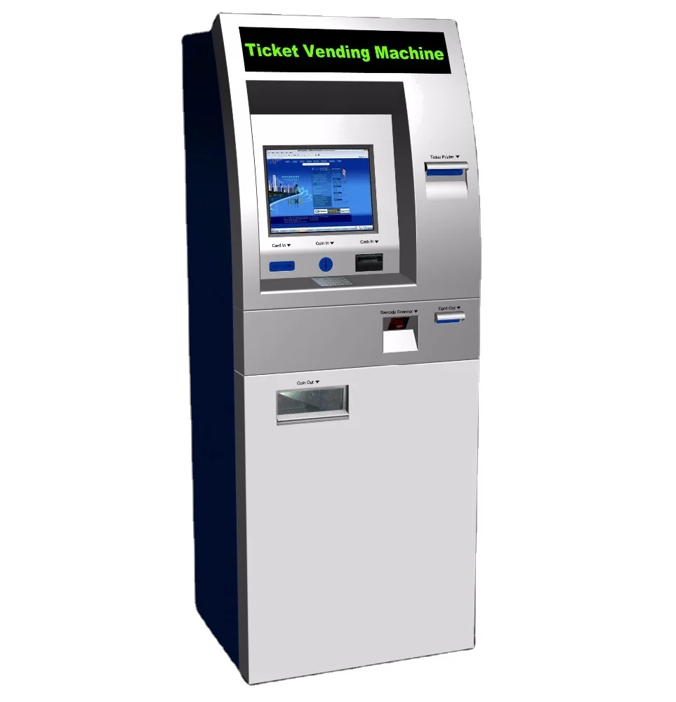 Indoor Touch Screen Popular Self Hotel Check in Kiosk Card /Cash/E-payment Hotel Machine