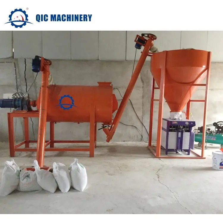 QIC Mix Производство низкая цена мини полностью автоматическая плитка клейкая машина 5 т/ч сухой раствор смесительная установка
