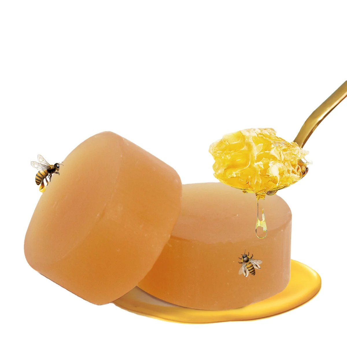 Amber honey cleansing natural plants handmade vintage toilet face soap