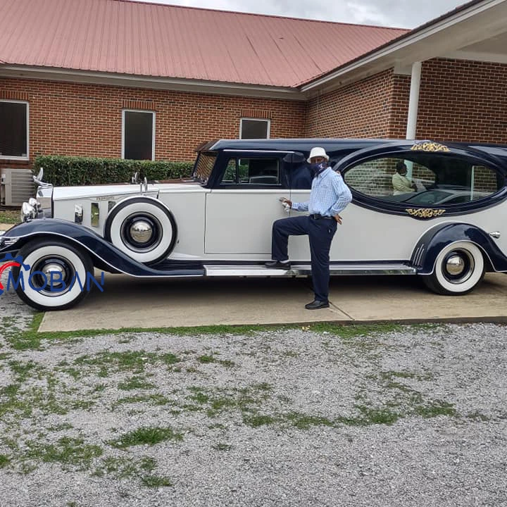 Special Hearse For Funeral Black and white Master Rouse hearse New Horse-Drawn Hearse