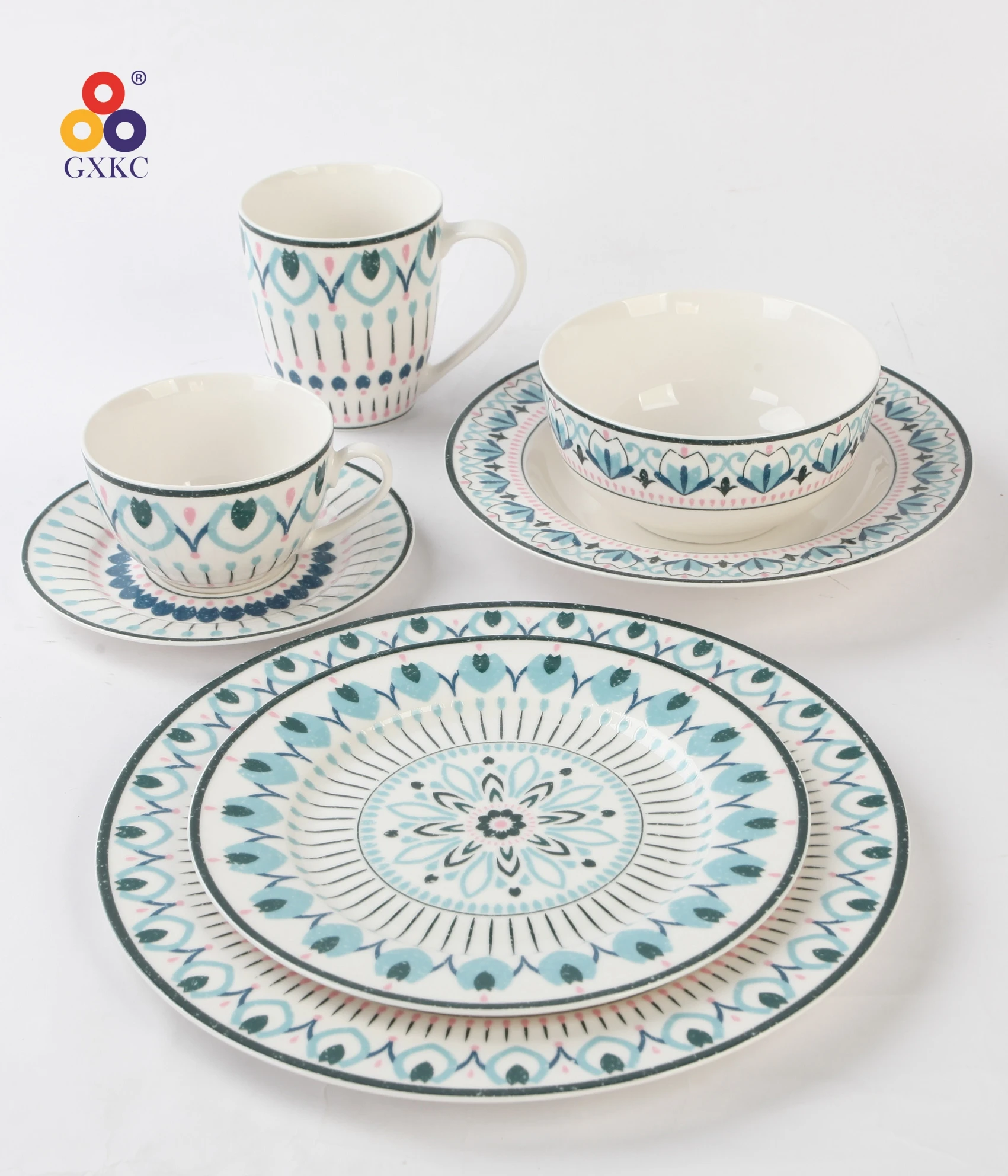 Dinnerware Dinner Sets Luxurious EU Style Porcelain Royal New Bone China Round Western Plats Set Ceramic on Glazed