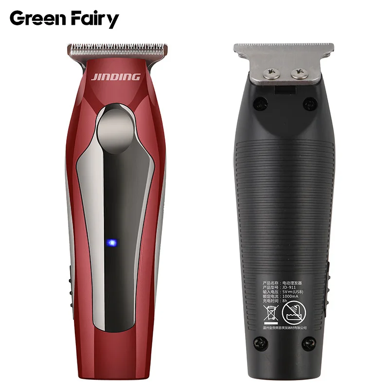 
Titanium ceramic blade hair clipper men professional rechargeable electric trimmer 