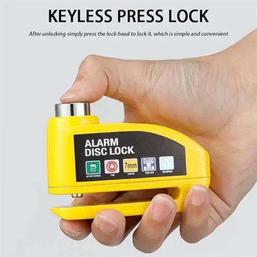 Alarm Disc Lock Motorcycles Disc Brake Lock Rainproof and Highly Sensitive Brake Lock for ATVs Motorcycle