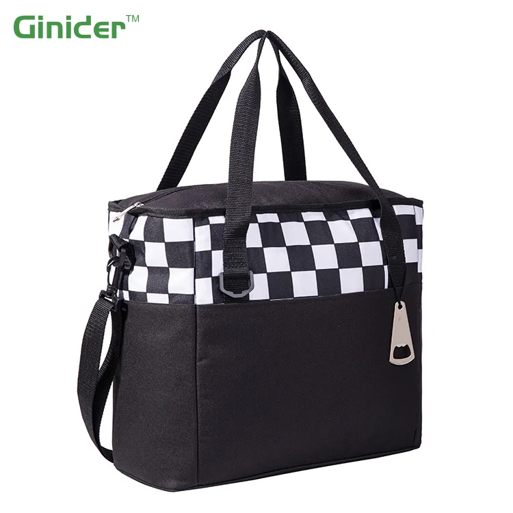 Factory OEM Insulated Lunch Bag Adult 600D Polyester aluminium foil thermal tote lunch bag for cooler bag logo