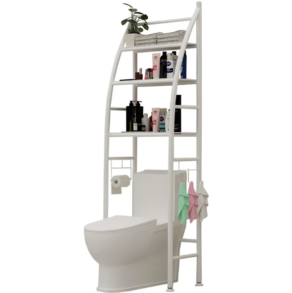 3 Shelves Space-saving Bathroom Washing Machine Shelving Over Toilet Shelf Storage Rack Metal Toilet Rack