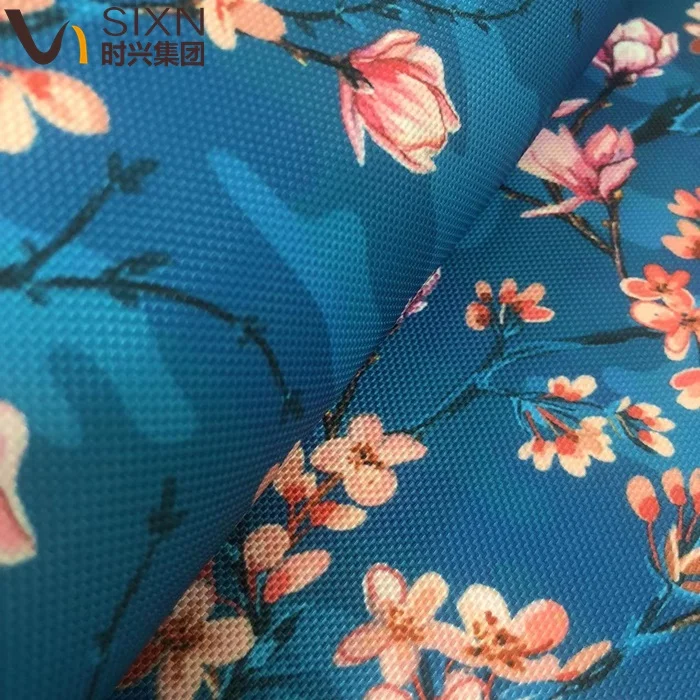 Floral Printing 1050D*1050D FDY 100% Polyester Oxford Waterproof PU Coating Luggage Fabric