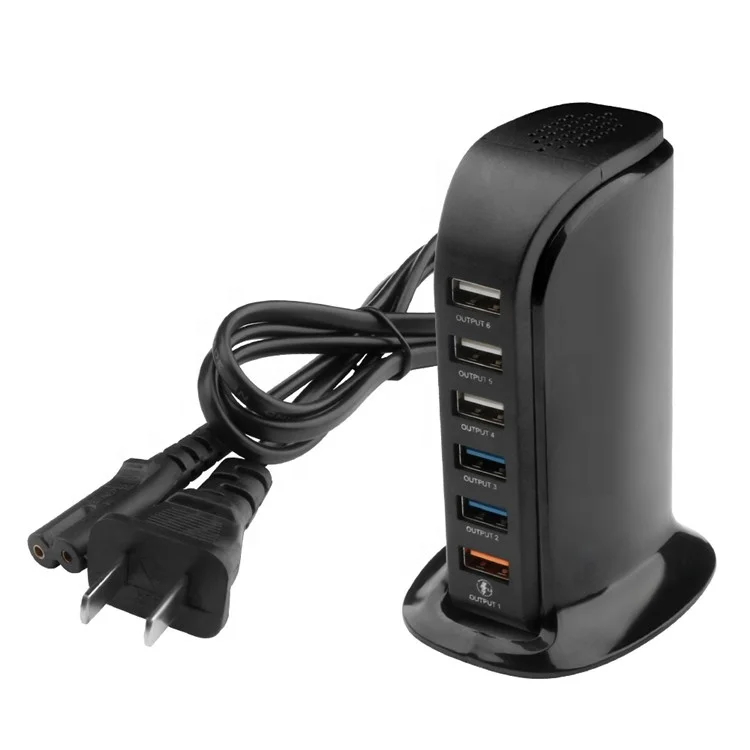 
USB ports 6 in 1 USB desk top charger home charger 5V6A office charger 