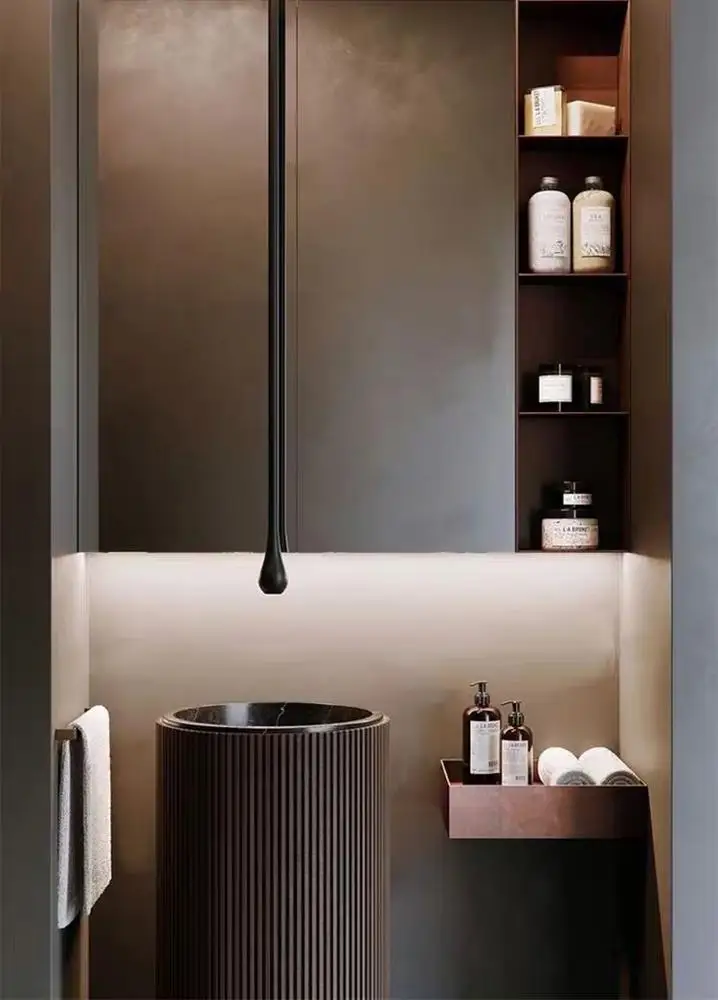 
kaiping Matt black wash basin faucet wall mounted faucet handle ceiling mount faucet bathroom tapware basin mixer 