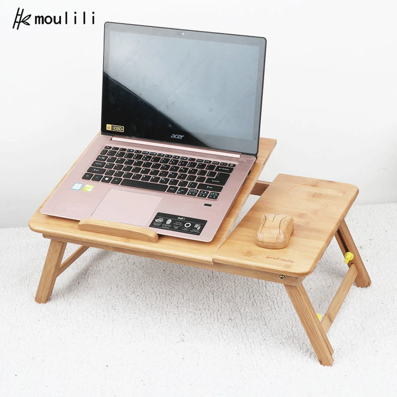 
 ECO friendly multifunctional kids adult adjustable bamboo wooden laptop bed table  bamboo folding laptop table  lap desk   (62205453915)