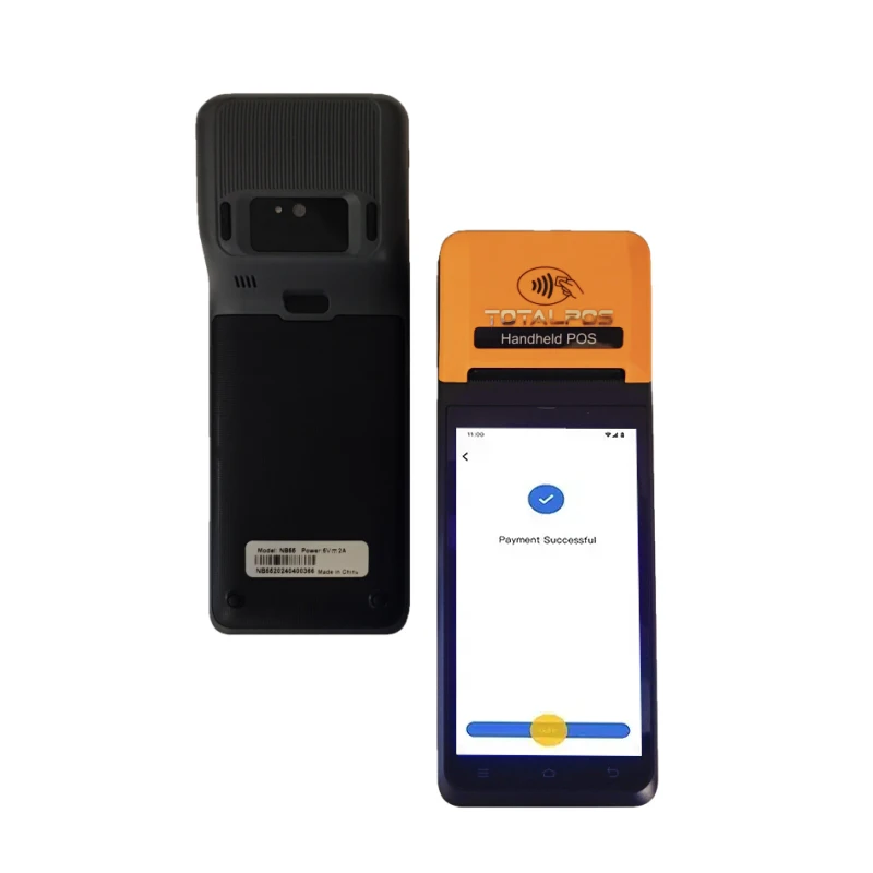 NB55 Android 8 Smart Handheld POS Terminal Factory Wholesale Payment Touch Screen Cash Register with NFC Wi-Fi USB Connectivity