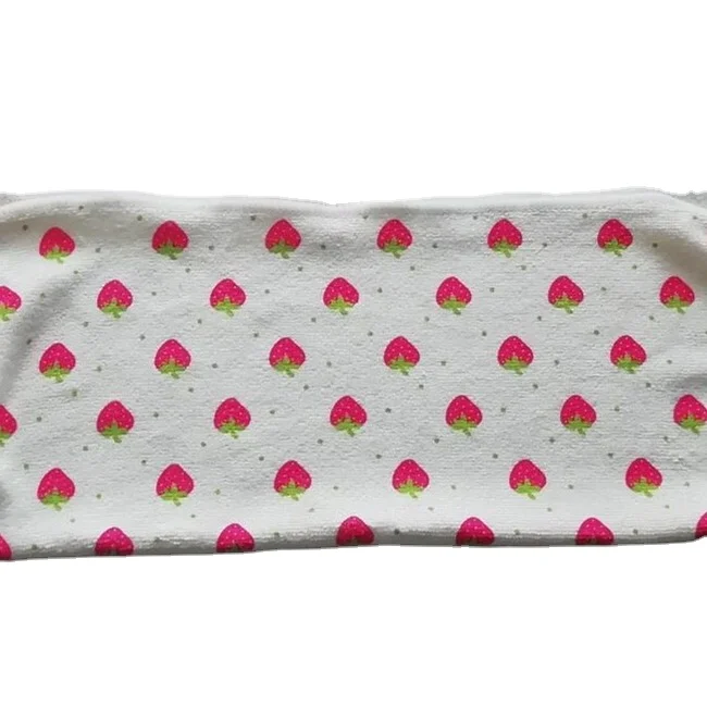 Горячая продажа Высокое качество микрофибра мультфильм печатных клубника полотенце для лица