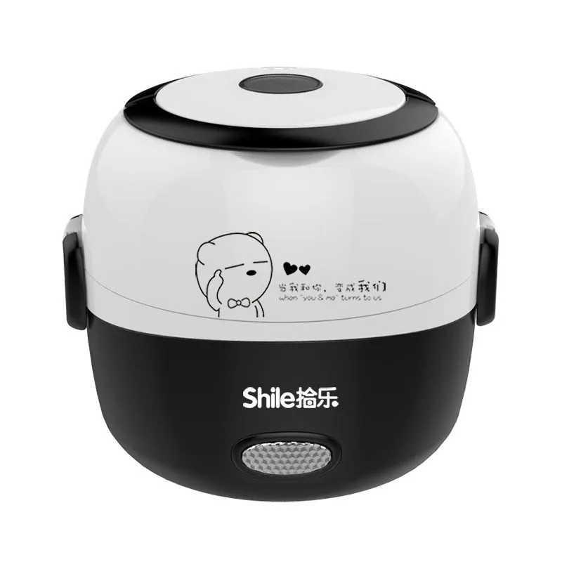 Multifunctional Food Warmer Insulation Small Rice Cooker Cooking Steaming Heated Electric Lunch Box