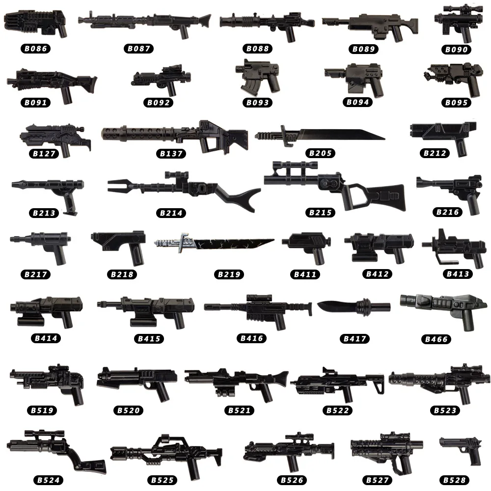 Factory Price Star Clone Equipped Rifle Pistol 98k Gun WW2 Soldiers Accessories Army Weapon Pack Building Blocks Brick Sets Toys