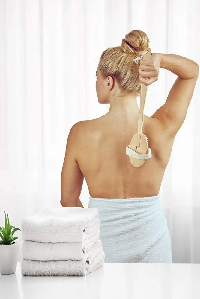 Набор сухих кистей премиум-класса из 3 предметов с дорожной сумкой-включая кисть для лица и кисти для тела-отшелушивает и восстанавливает сухую зимнюю кожу