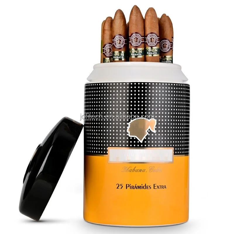 Stock Ceramics Cuban Cigar tube moisturizing Cigar jar travel portable cigar Humidors box with Gift box