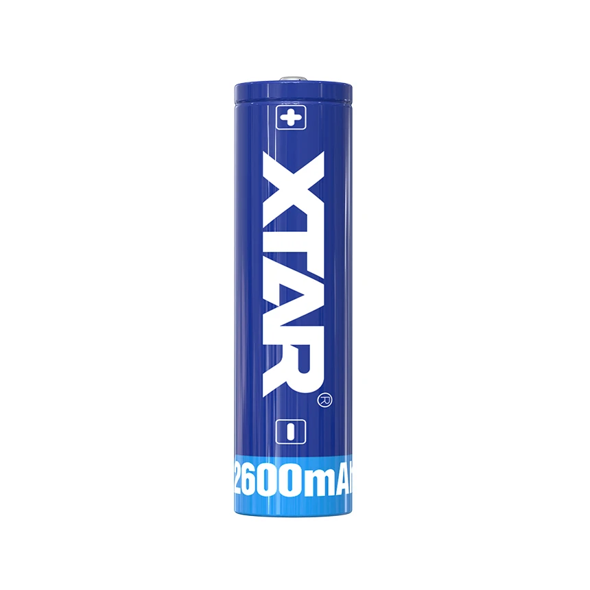 Xtar 18650 3 7 в 2600 мАч литий-ионная перезаряжаемая батарея с кнопкой Верхняя Защитная плата фонарика