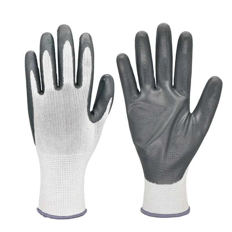 China manufacture garden working cheap nitrile gloves