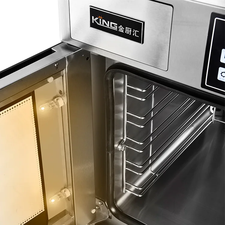 Convection Oven combi steamer 60Litre half-size Oven Countertop 5-Tier Toaster Electric Baking Oven w/Trays Wire Racks Clip 220V