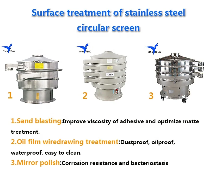 Factory price 10 Kg-10 Tons/hour baobab powder rotary vibrating sieve machine for food grade