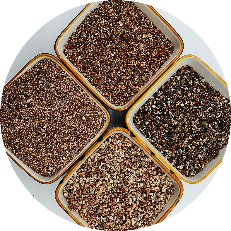 High Quality Manufacturer Raw Gold Crude Vermiculite Ore Vermiculite   2-4mm/4-8mm Silver Expanded Vermiculite