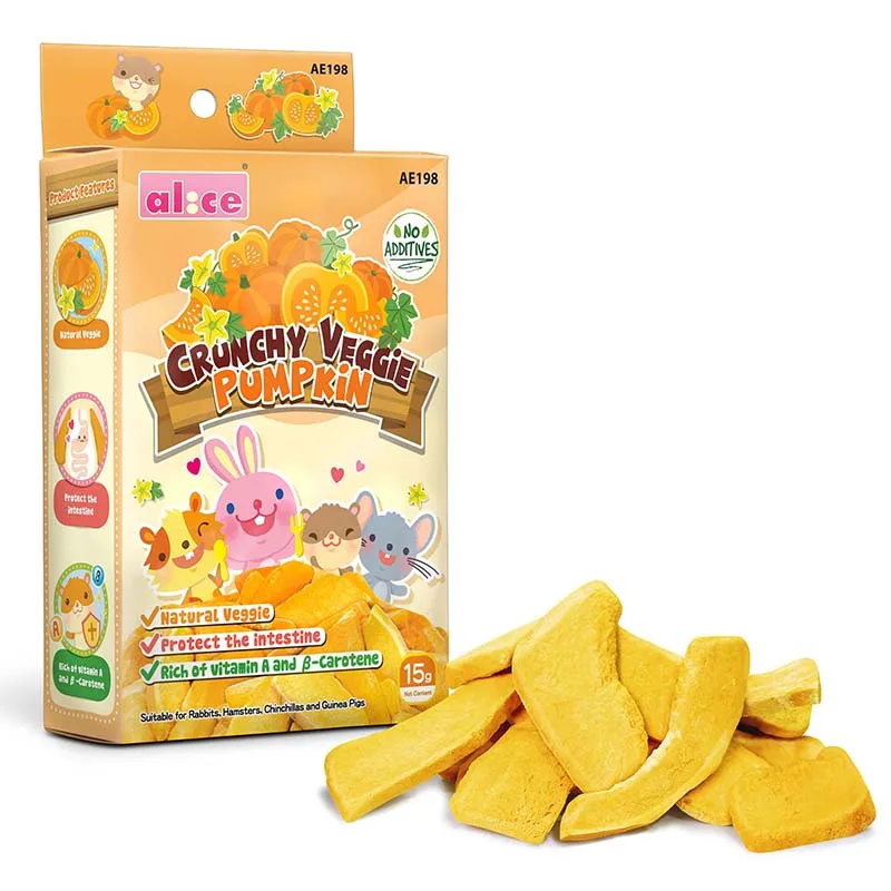 
Small Pets Treats Crunchy Veggie-Pumpkin 15g Hamster Feeding Treats For Hamsters 
