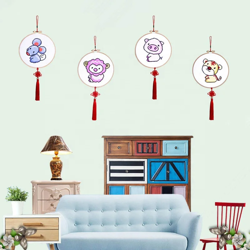 Cute Animals Embroidery DIY Handmade Cross Stitch