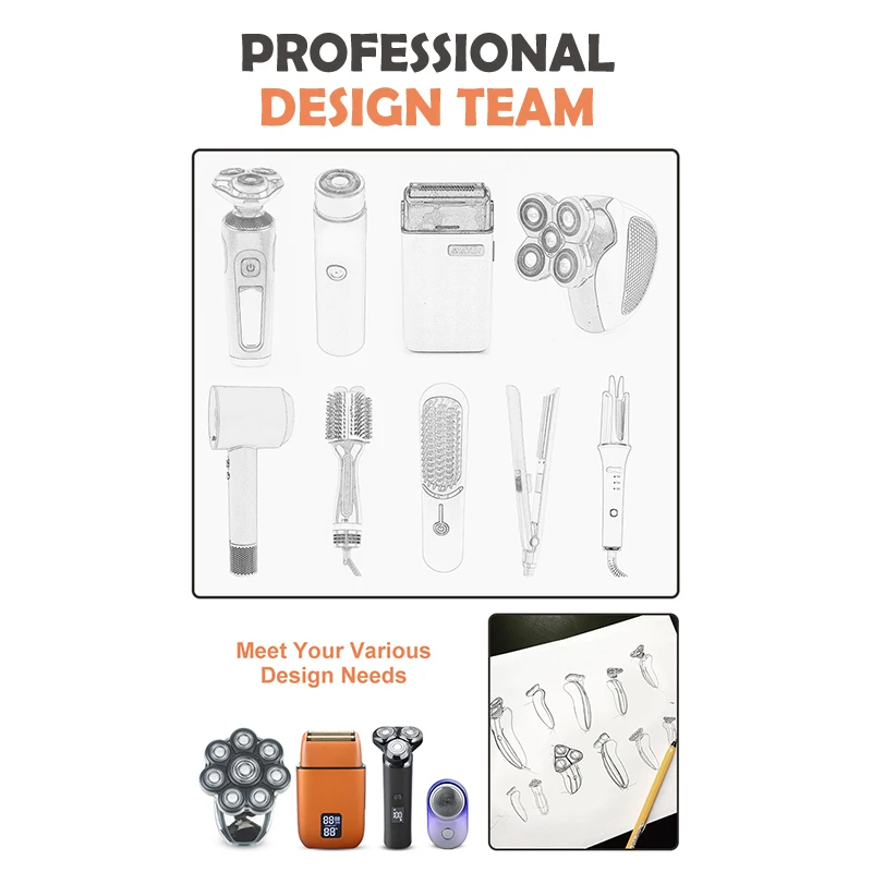 8 in 1 hair styler Set Multifunctional Replaceable 105000rpm High Speed Hair Dryer flat Curling iron BLDC hair styler Set