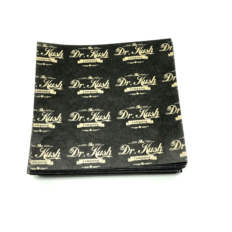 
Custom gold logo black paper printing parchment paper for food wrapping candy wrapper Cheese cake wrapping 
