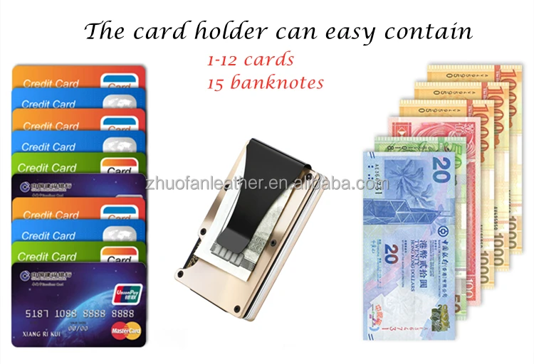 2022 Rfid Metal Bank Credit Card Holder Men Minimalist mini Wallets Slim Thin Tactical Business ID Cardholder Case Purse