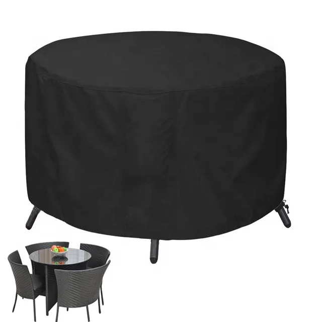 
Round outdoor table and chair protective cover Oxford outdoor garden dustproof terrace furniture waterproof round table cover 