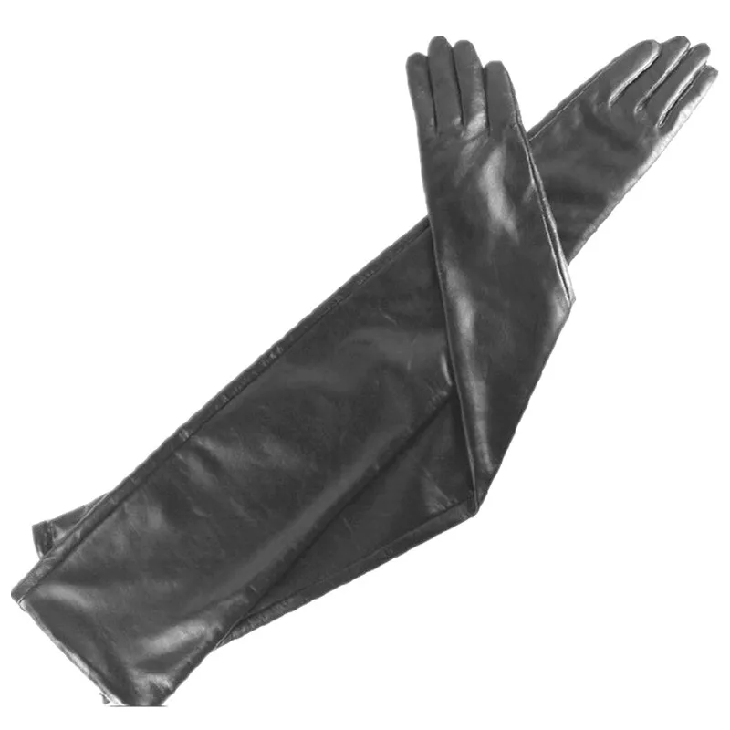
70cm 27.5 inch Black 100% Leather Long opera Gloves evening Gloves party Gloves Size:S/M/L/XL/2XL Message tells me what you need 