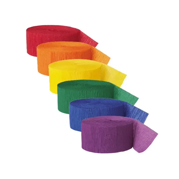 Wholesale Color Decoration Crepe Paper Party Streamers for Celebration
