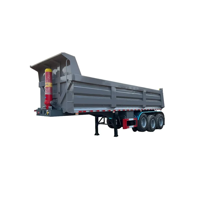 50tons-70tons U Type Dump Truck Semi-Trailer Hardox Steel Hydraulic Cylinder Side Lift Tipper 3 Axle 4 Axle 50tons 60tons 70tons