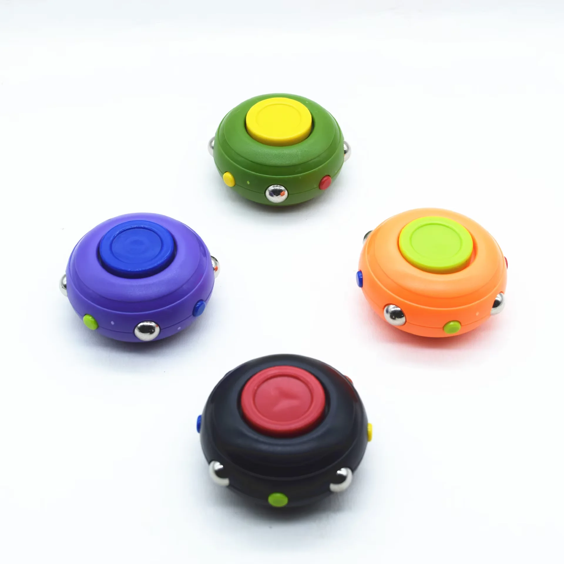 Multi Color EDC Anti Stress Press Button Rolling ball Fidget Pad Toy Fidget Spinner