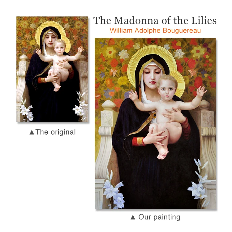 Famous Museum Quality Hand Painted Virgin Mary Reproduction Antique Wall Art Woman Portrait Paintings On Canvas