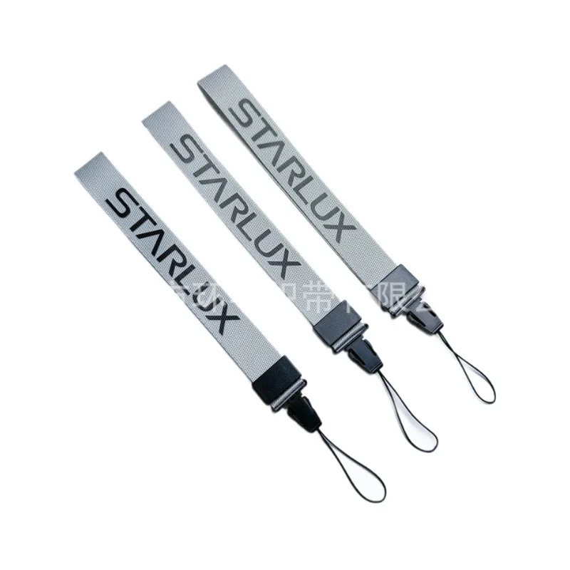 High quality Custom logo printed short carrying hand wrist strap lanyard for remote control scanner walkie-talkie light stick