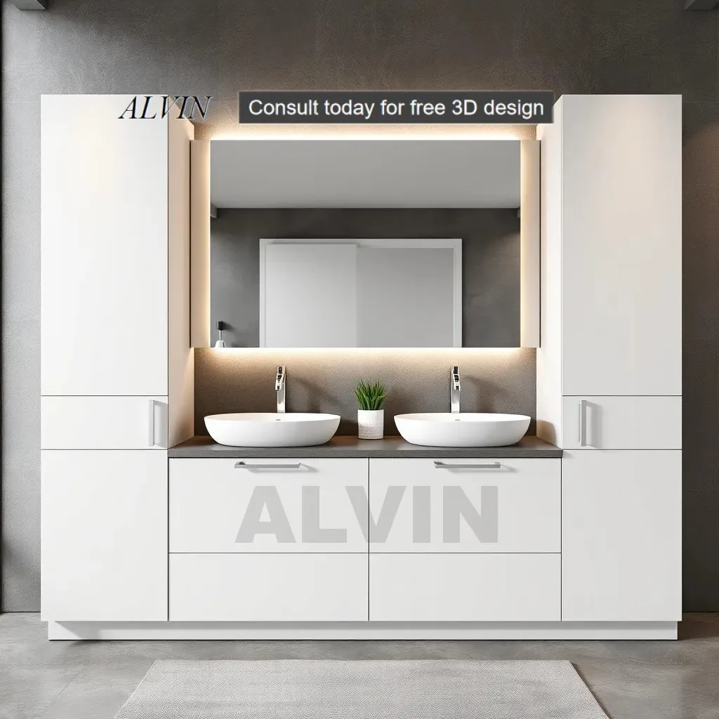 Luxury Design Floor Standing Bathroom Furniture manufactures Custom Bathroom Vanities