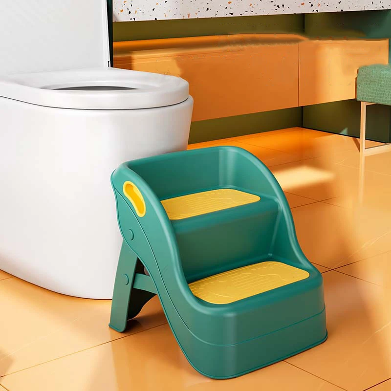 Складной пластиковый детский двухступенчатый табурет для ванной Oem оптовая продажа детей