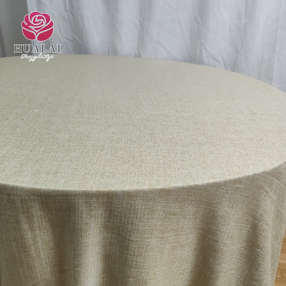 Wholesale Flax Linen Tablecloth Custom Size Ruffles Decoration Solid Party Table Cloth Washed Linen Napkins