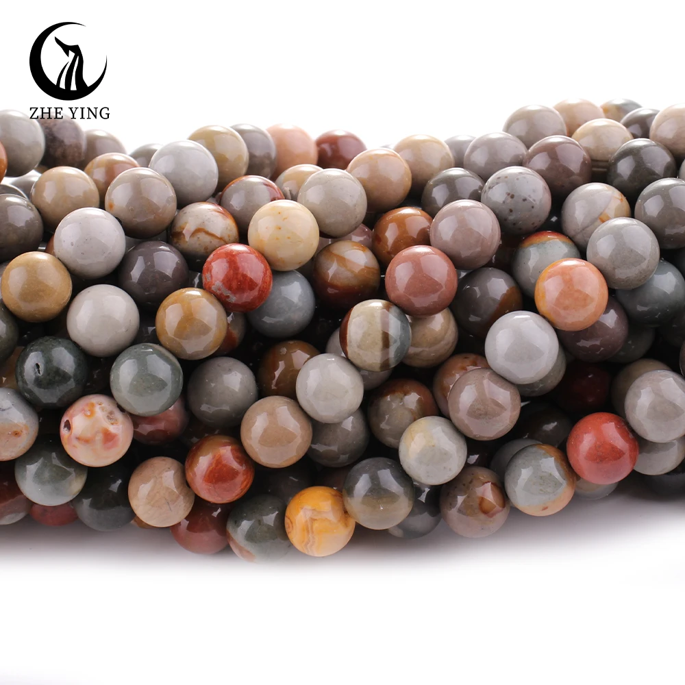 Zhe Ying 6/8/10 мм пейзаж яшма бусины из США натуральный камень Исцеление Кристалл Картина Яшма