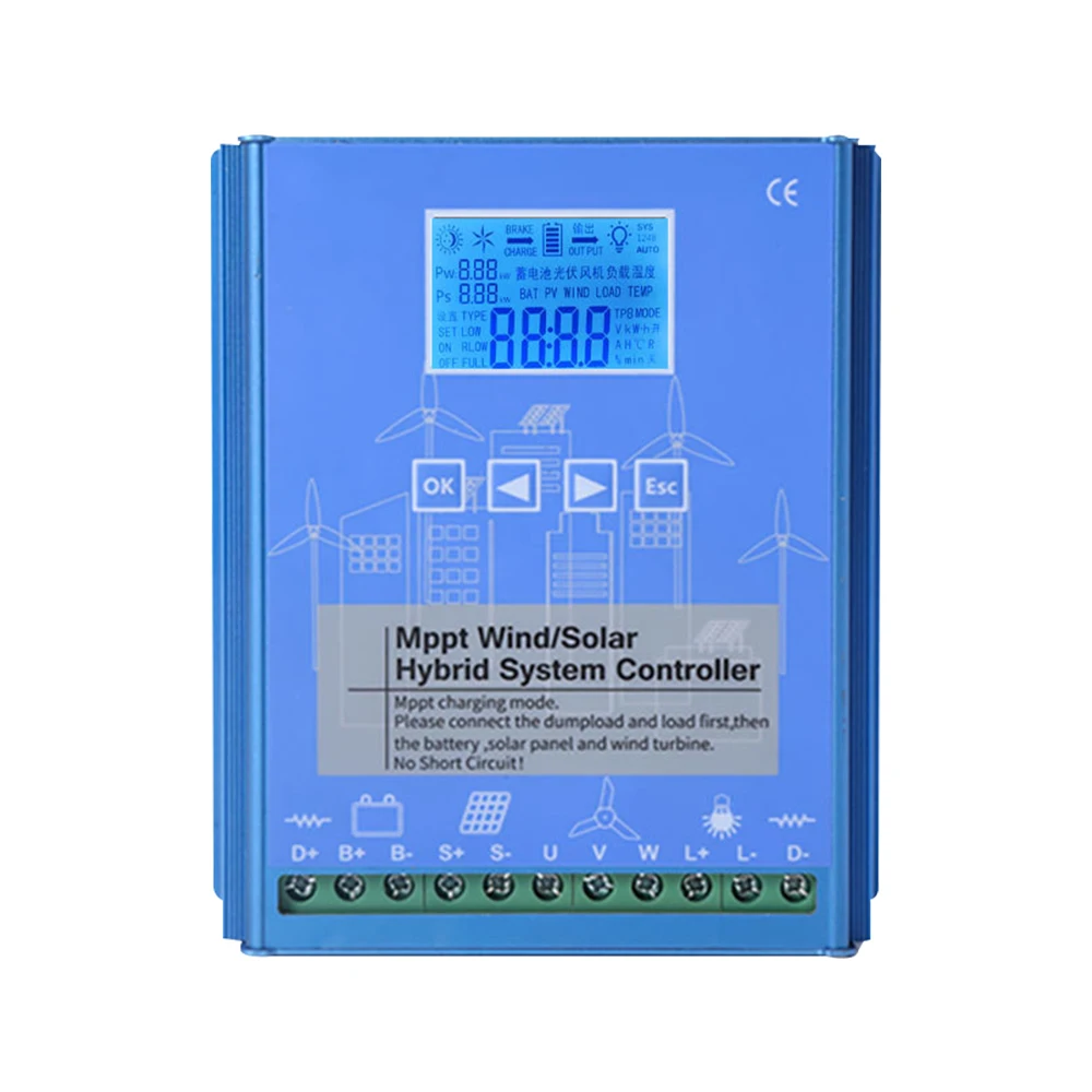 Small 1kw Wind solar hybrid power system energy complete solar system for home hybrid