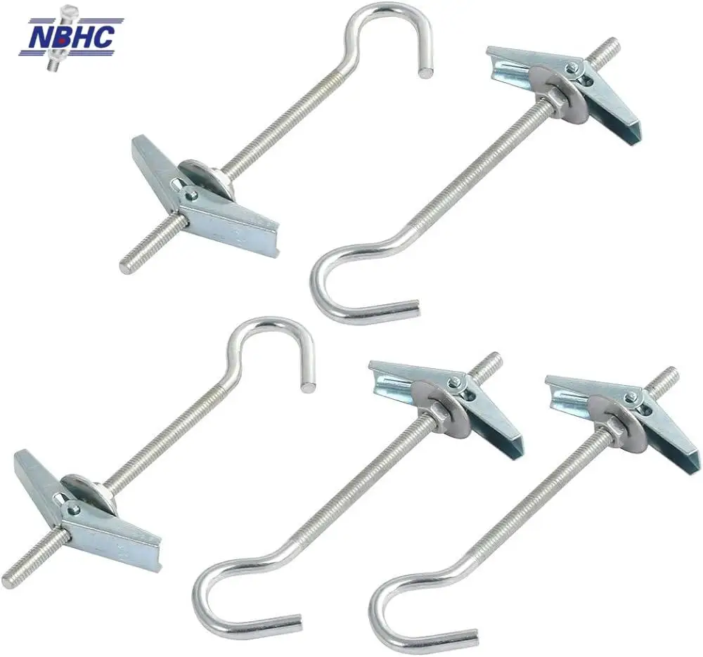 NBHC017AN Good price Fastener carbon steel Fixings Spring Anchor Expansion  Toggle Bolt With C-Hook/Sheep Eye Hook