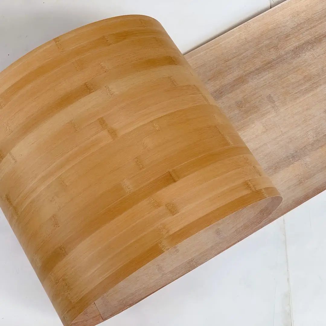  Factory direct price natural solid wood veneer flatpressing side pressure carbonize moso bamboo for fancy plywood