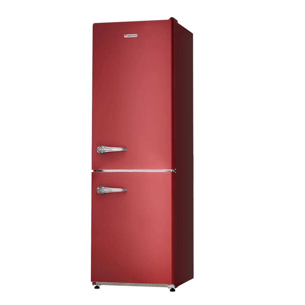 Retro Style Aesthetic Bottom Freezer Refrigerator with Multi-flow Cooling System for Bottle Storage Shelf,11 cu.ft