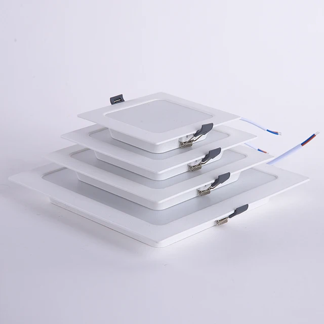 6W 12W 18W 24W Lighting Ceiling Slim Square Backlight Recessed Surface Mounted Led Panel Light
